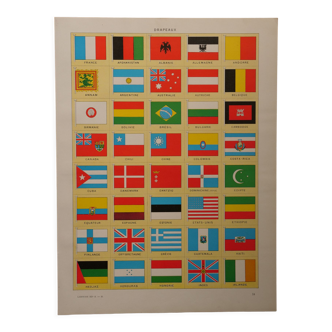 Original lithograph on flags