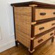 Commode en rotin vintage