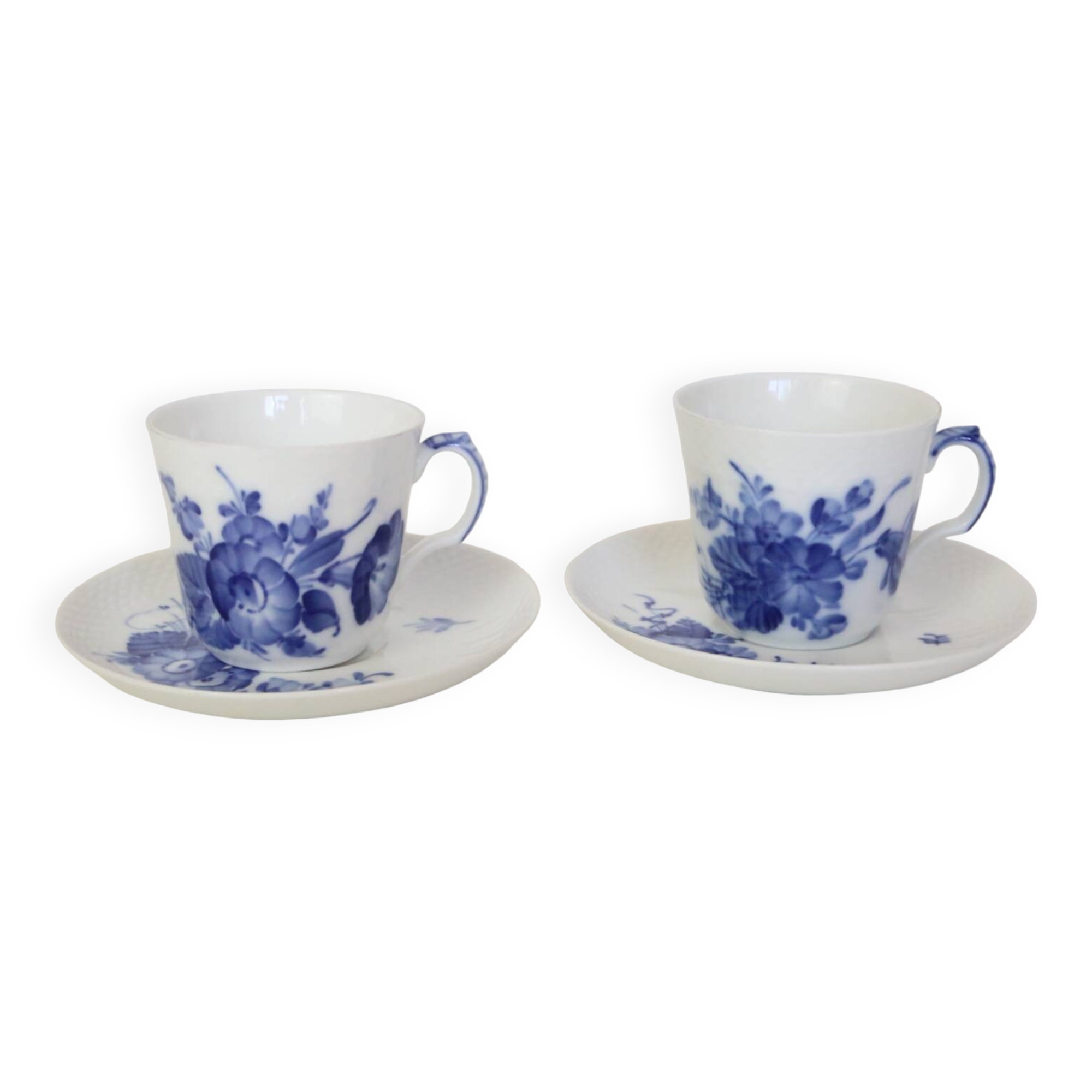 Pair of Blue Flowers Royal Copenhagen cups