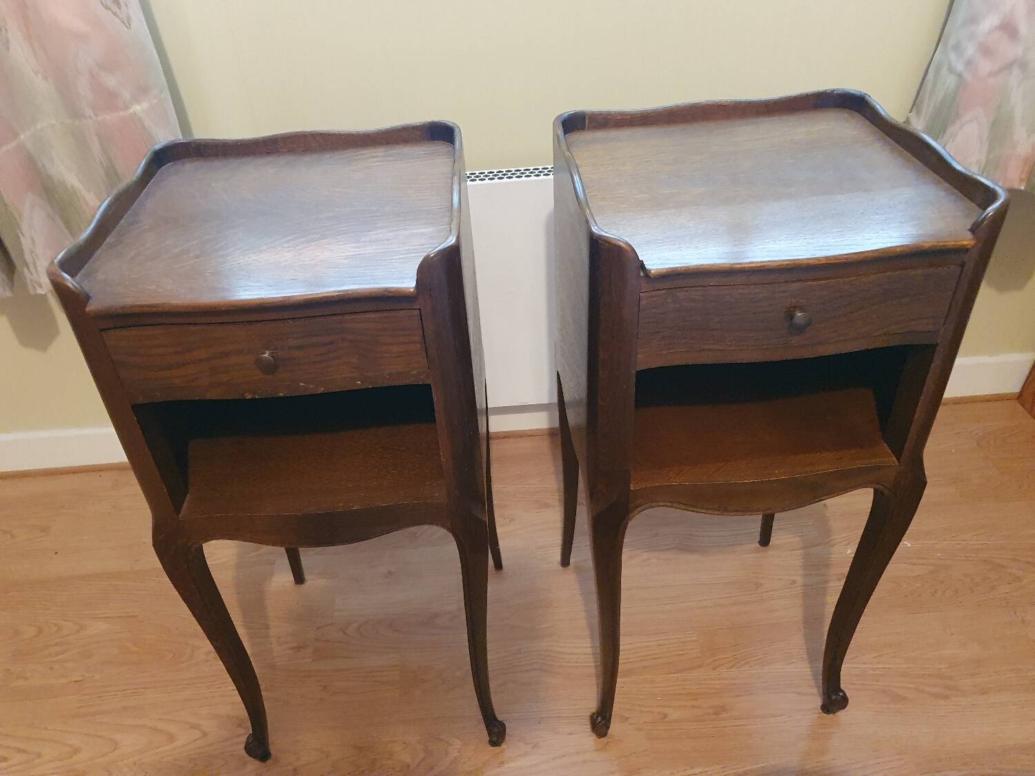 Pair of bedside tables - Louis XV style nightstands with drawers