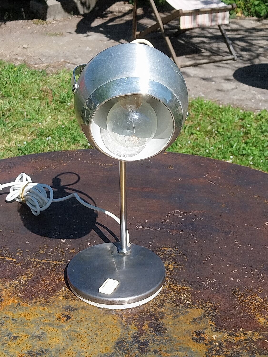 Chrome Eyeball Lamp