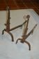 Pair of wrought iron chenets