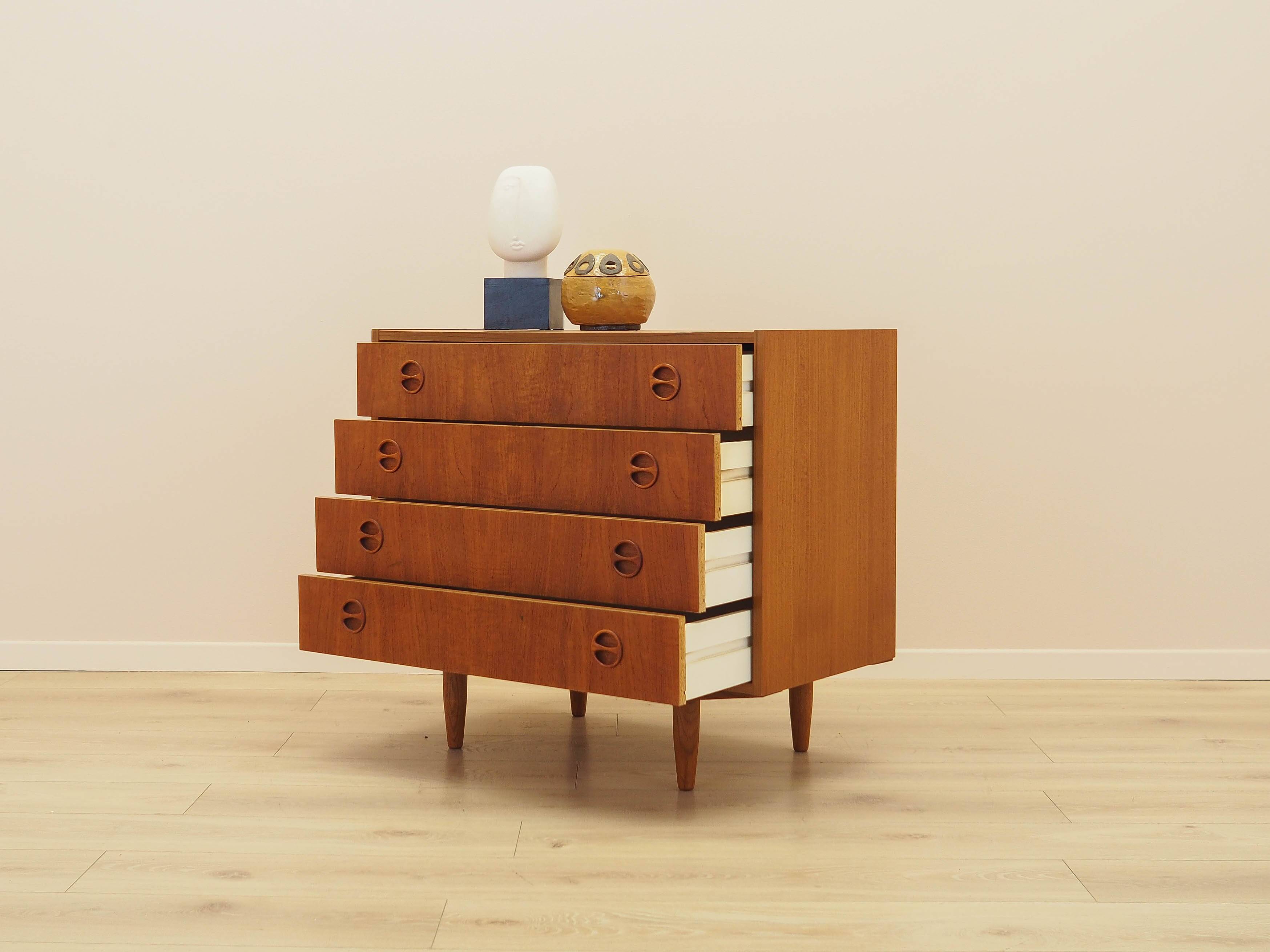 Commode en teck, design danois, années 1970, fabriquée au Danemark