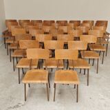 Lot de 35 chaises d'école tchèque Kovona style bistrot des