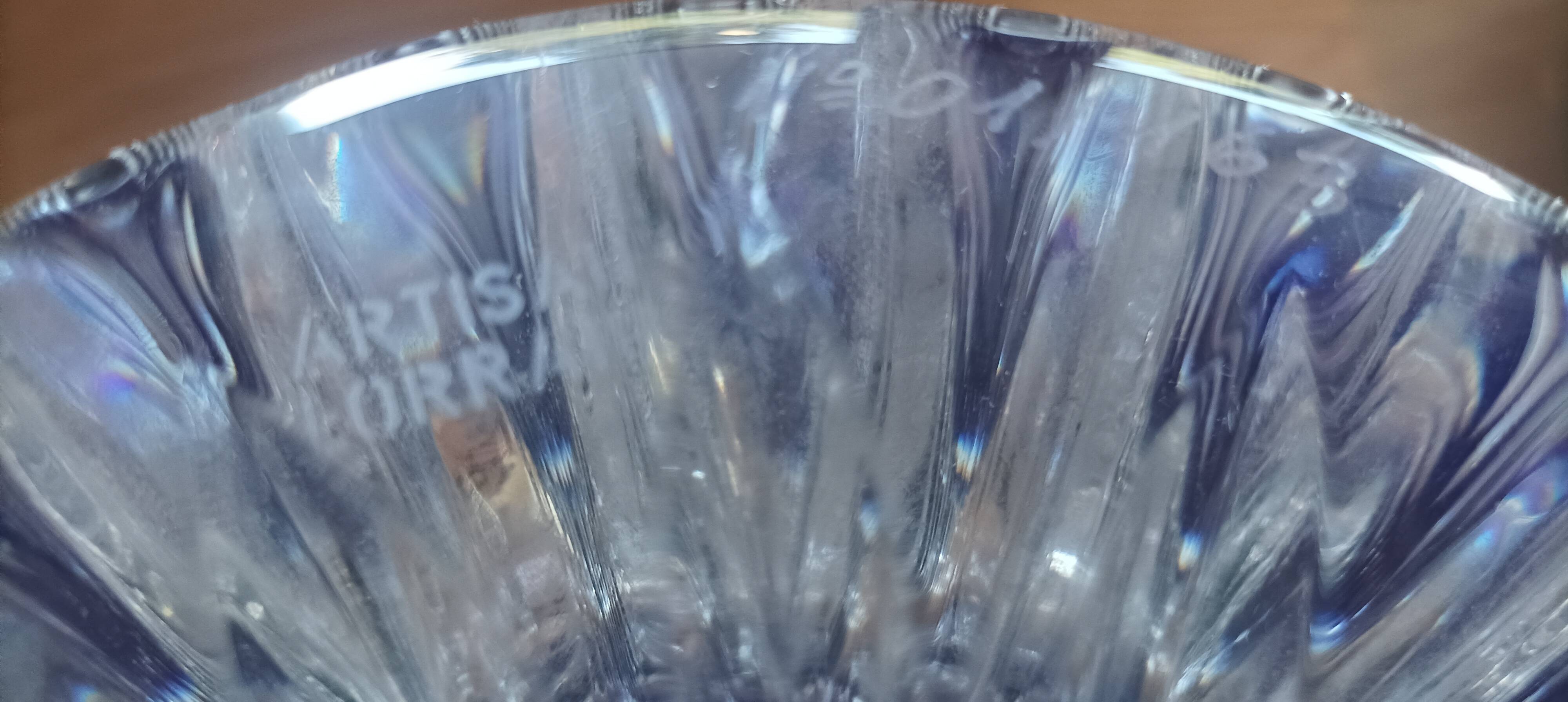 Champagne cellar in blue crystal from Lorraine