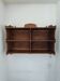 Large antique wall shelf with solid wood compartments.