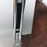 Pair of armchairs chromed metal and leather, 60 years