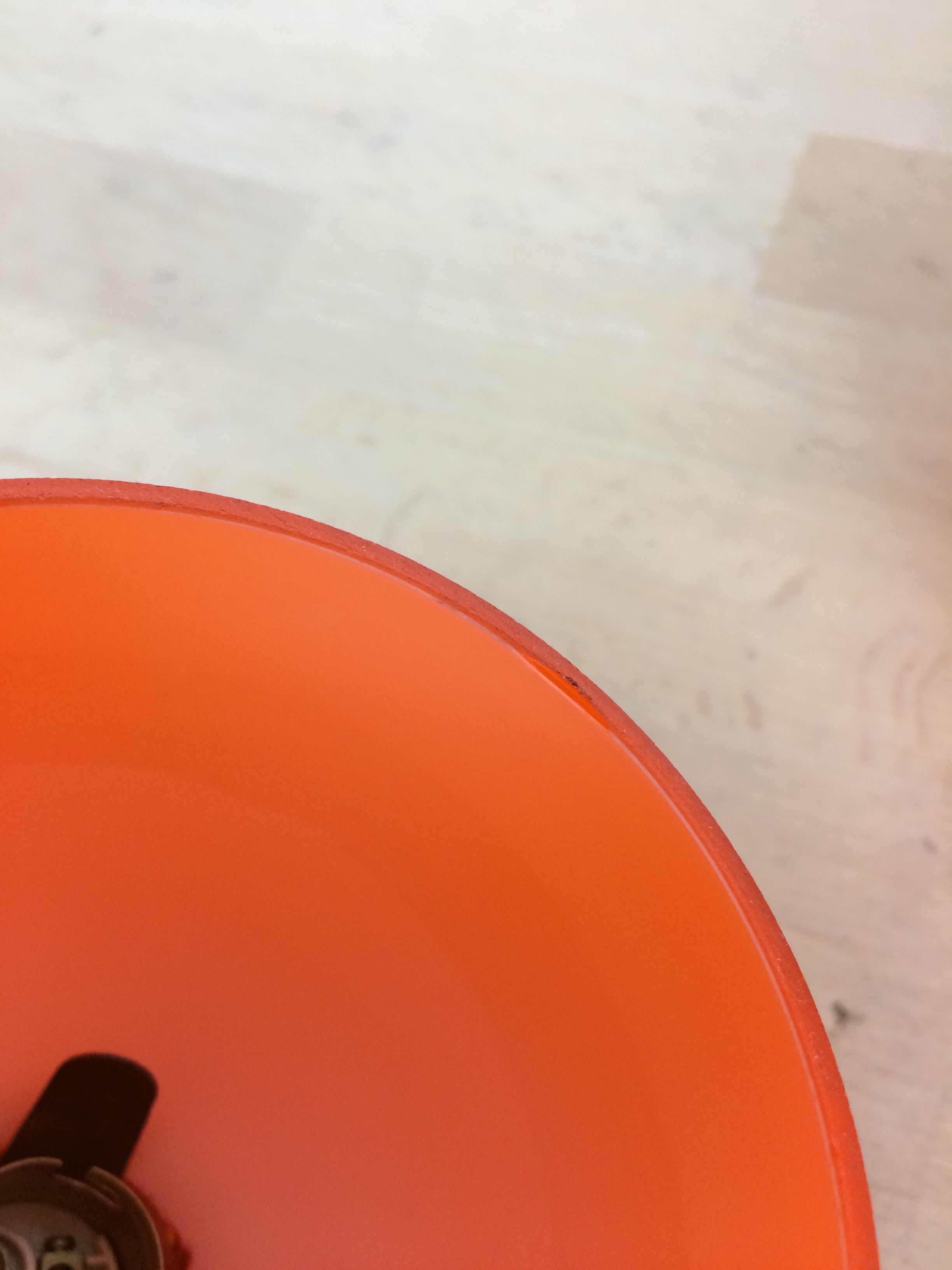 Paire d'appliques globes orange années 70
