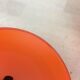 Paire d'appliques globes orange années 70