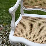 Set of 4 cane armchairs