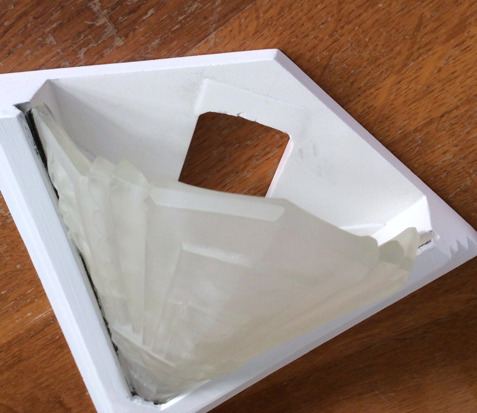 Pair of art deco-style pressed glass sconces