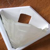 Pair of art deco-style pressed glass sconces