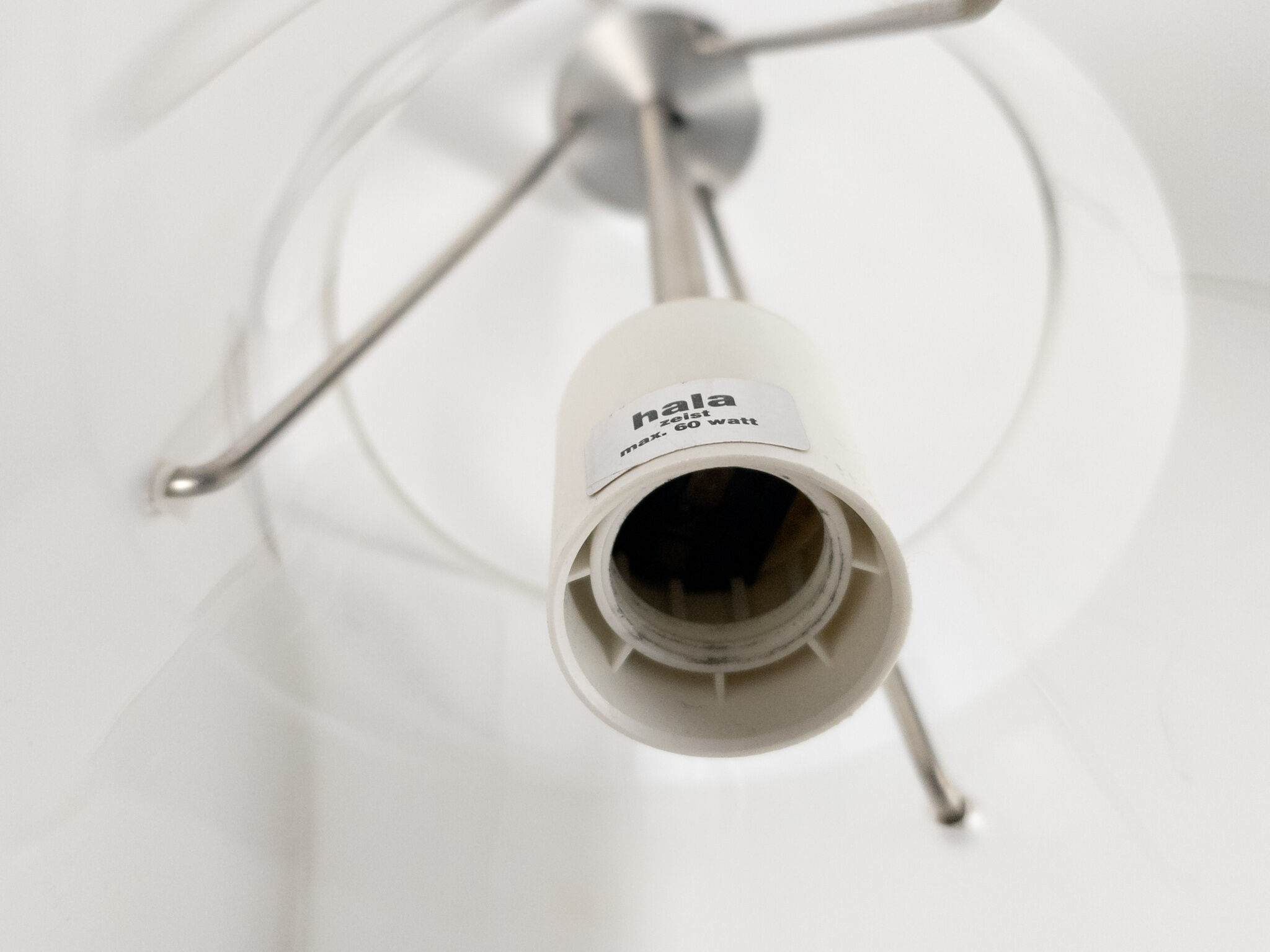 Dutch design - Hala Zeist - hanging lamp - satined glass - marked - post modern - 80's