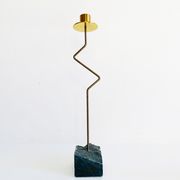 Ensemble de trois bougeoirs en métal. Ikea, années 80