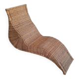 Rattan chaise longue