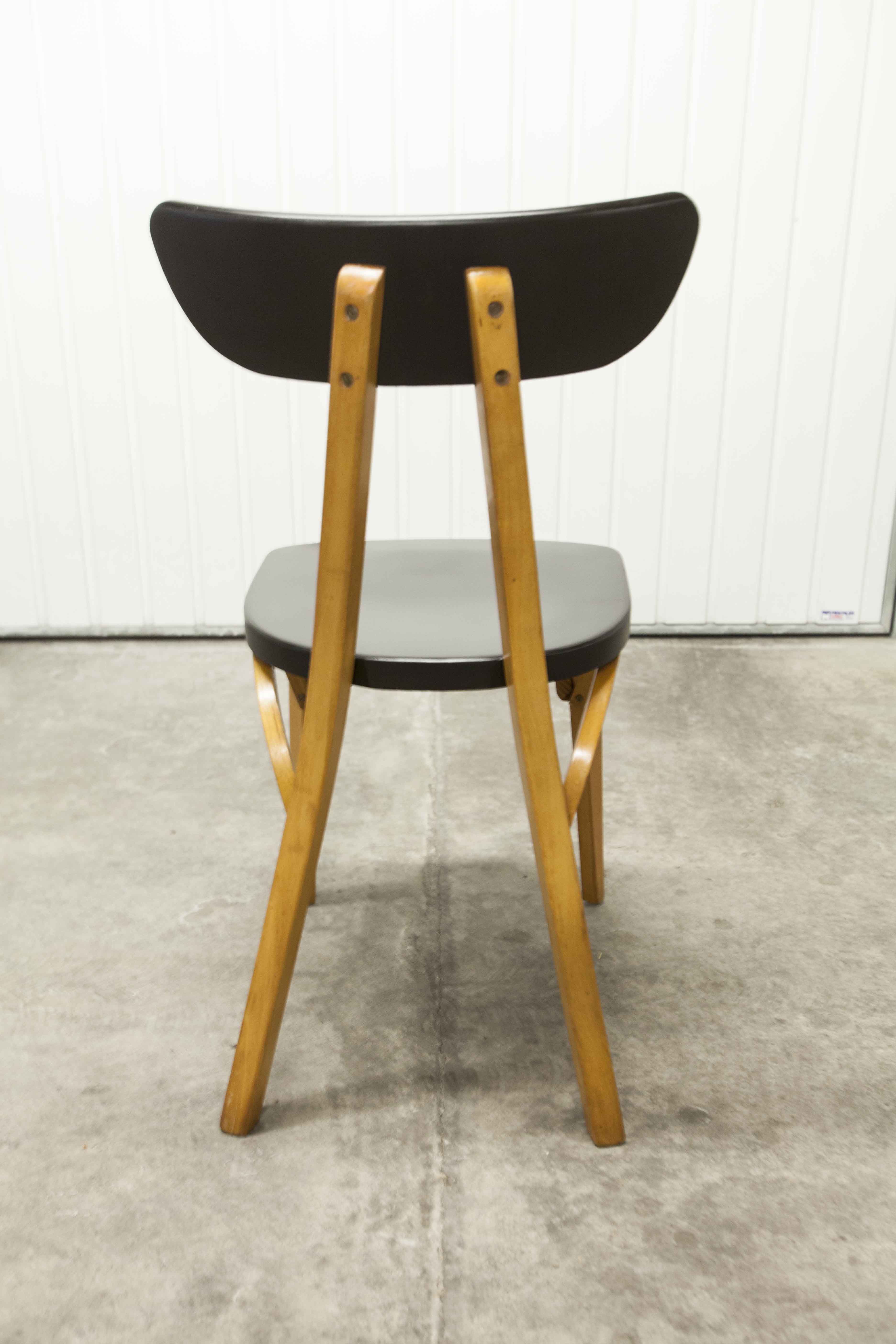 Set of 6 restored Luterma "banana" chairs