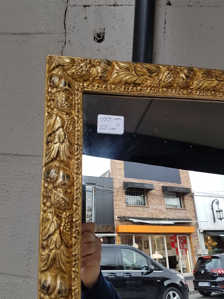 Golden mirror, francesca model 175 x 55 cm