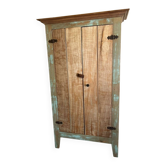 Armoire rustique brésilienne avec patine turquoise - Oficina de Agosto