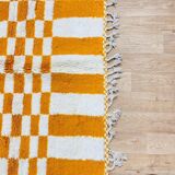 Large natural wool Beni Ouraine rug