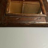 Brutalist mirror 1970 chene wood 33x44cm