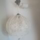 Suspension vintage luminaire in white lace diam 30 height 25