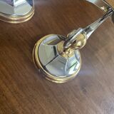 Chrome and gold metal coat rack