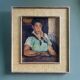 Painting 1942 "The Young Man with the Scarf"