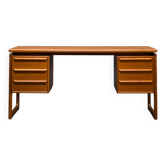 Free-standing teak desk from the mid-century by GV Møbler, 1970s.
