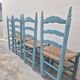 4 chaises paillées anciennes de style provençale
