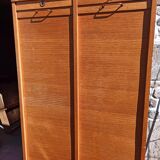 Notary furniture double filing cabinet with old curtains