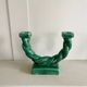 Double ceramic candle holder Longchamp France