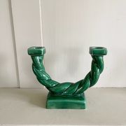 Double ceramic candle holder Longchamp France