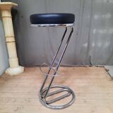 Bar stool in skai and stainless steel