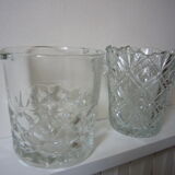 Lot of two vintage Crystal ice buckets