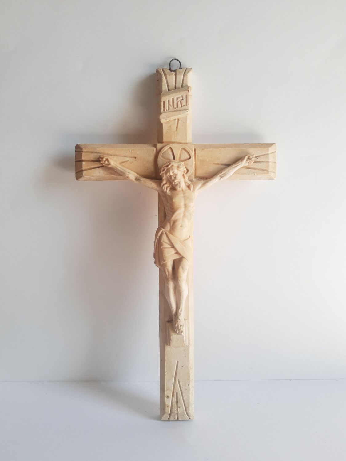 Vintage Christ plaster crucifix