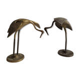Duo herons brass wings