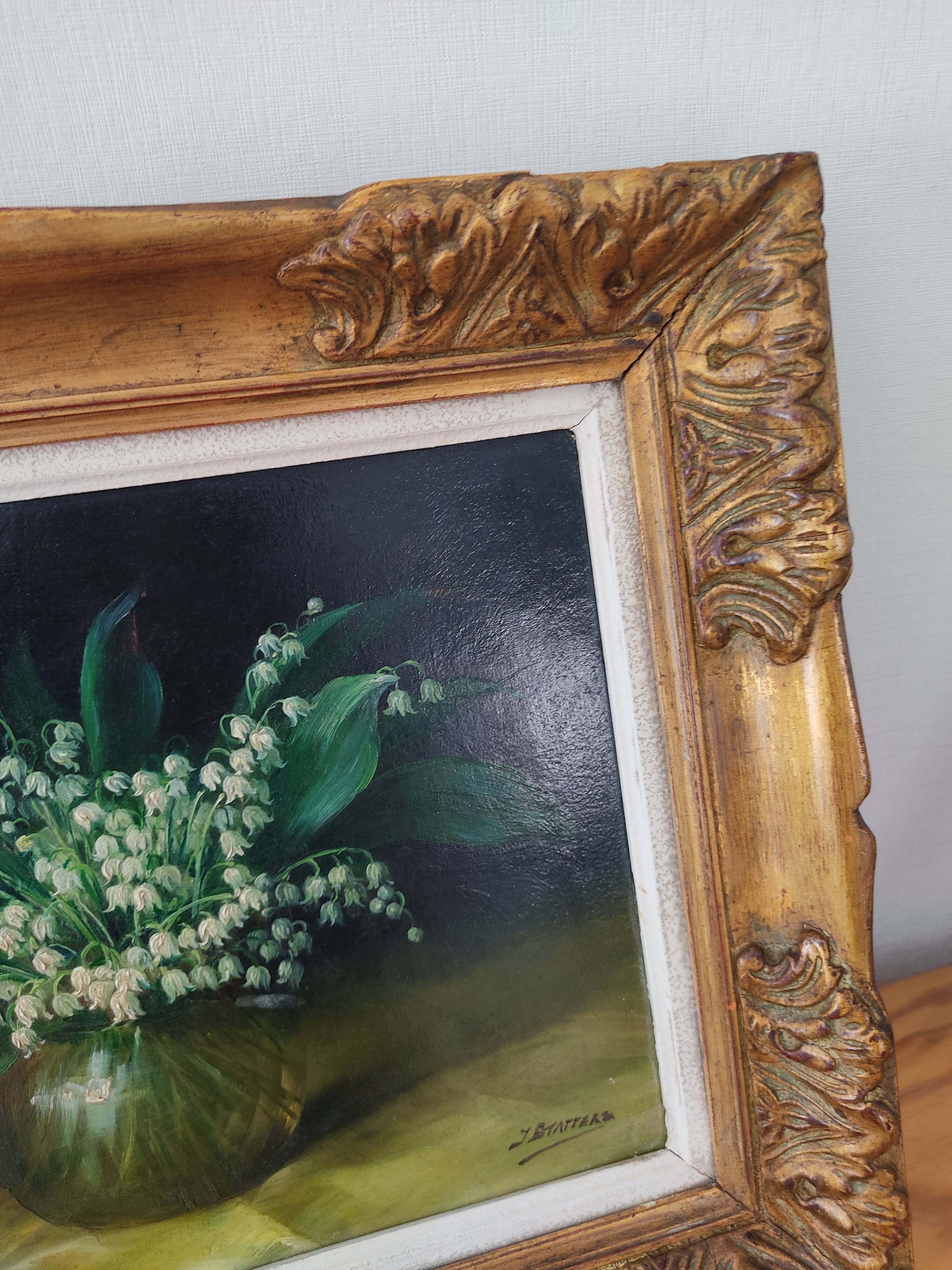 Oil on canvas still life thrush by julien stappers