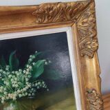 Oil on canvas still life thrush by julien stappers
