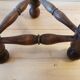 Tabouret tripode paillé des années 50