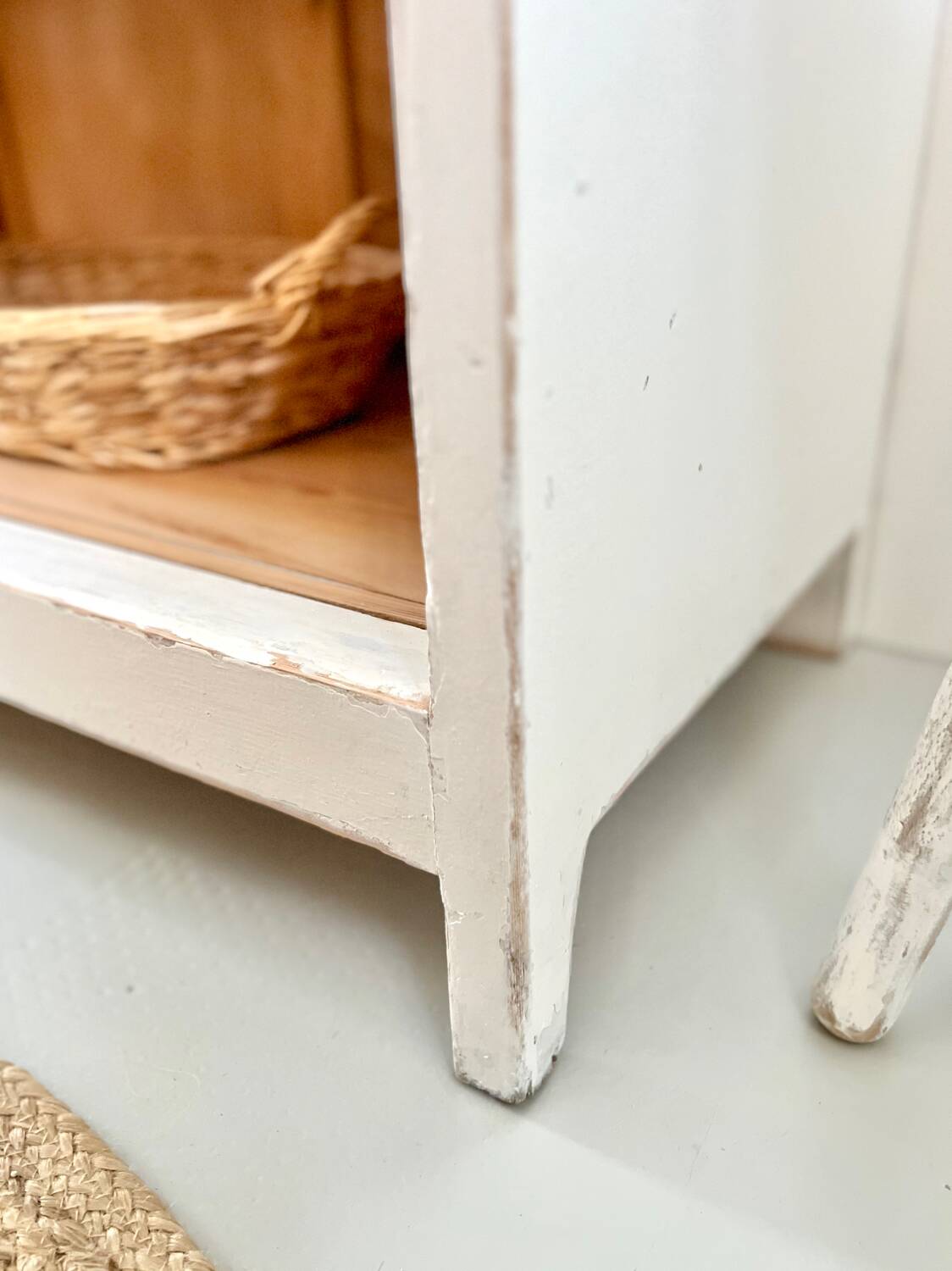 Large antique school wardrobe/bookshelf in solid pine – 1950