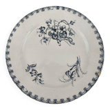 Art Nouveau dessert plate Terre de Fer U&C Sarreguemines model Véga