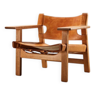 Fauteuil espagnol Borge Mogensen pour Fredericia Danemark 1958