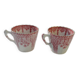 2 Lunéville earthenware coffee cups Tsarine model