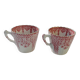 2 tasses à café en faïence de Lunéville modèle Tsarine