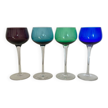 Service de 4 verres à vin d’Alsace