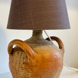 Vintage handcrafted pottery lamp