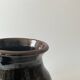 Large ovoid vase circa 1950 in tenmoku glazed ceramic