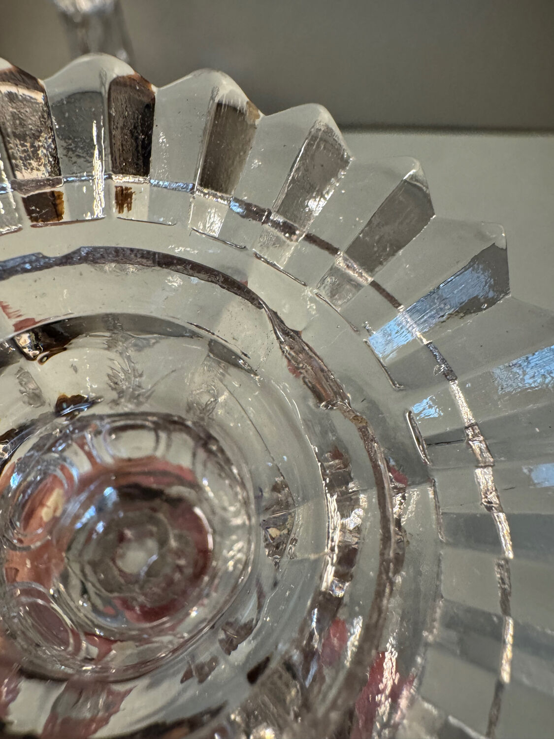 Pair of cut glass candlesticks – Napoleon III period