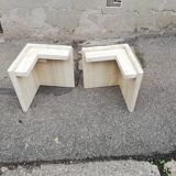 Travertine diamond coffee table