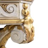 Louis XVI style gilded and lacquered wood console. Circa 1900.